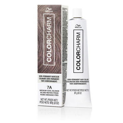 Picture of COLORCHARM Demi Permanent Hair Color| 7A Medium Cool Blonde | Gloss, Refresh and Tone | 2 Fl Oz