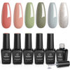 Picture of beetles Gel Polish SOUTHERN BELLE Glitter Nude Gel Polish Set - 6 Pcs Coral Green Light Blue Gel Polish Kit Soak off Uv Nail Gel Base and Top Coat Needed Varnish Salon Nail Art Design