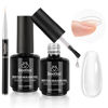 Picture of beetles Builder Gel 2Pcs Clear Builder Gel for Nails 7 in 1 15ml Builder Gel Nail Thickening Set with Liner Brush Extension Nail Gel for Nail Art Design Gift for Women