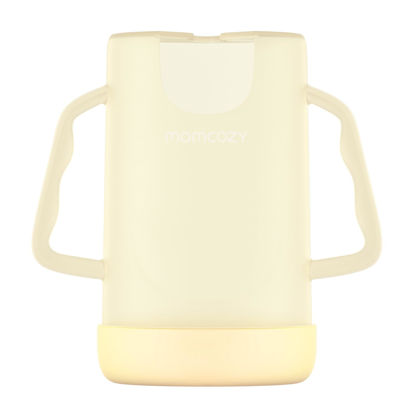 Picture of Momcozy Squeeze Pouch Holder for Food Pouches and Drink Boxes, Baby Pouch Holder Allows Baby to Self-Feed and Avoid Messes, Baby Food Pouch Holder Handle is Easy to Grip, Comfortable, Yellow