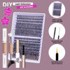 Picture of DIY Lash Extension Kit 320 Pcs Lash Clusters Kit Individual Lashes Natural 10-16mm C/D Curl with Bond Seal Tweezers Lash Glue Remover False Eyelashes for Beginner Eyelash Extensions at Home (30D+40D)