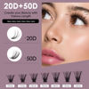 Picture of Lash Extension 320 Pcs Individual Lashes Cluster Natural DIY Eyelash Extension Lash Clusters 10-16mm Length Mix 20D+50D Soft Eyelash Extensions for Makeup at Home (20+50D-0.07-10-16MIX KIT)