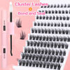 Picture of DIY Lash Extension Kit Bond and Seal Wispy Lash Clusters Kit 120pcs 8-16MM Individual Lashes Kit Natural CD Curl Eyelash Extension Kit by Ruairie