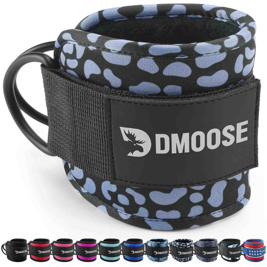 Picture of DMoose Ankle Strap for Cable Machine - One Size Fit with Premium Padding, Glute Kickback Ankle Strap, Ankle Cable Straps for Workout, Booty Workout, Leg Extension, Hip Abductors & Lower Body Exercises