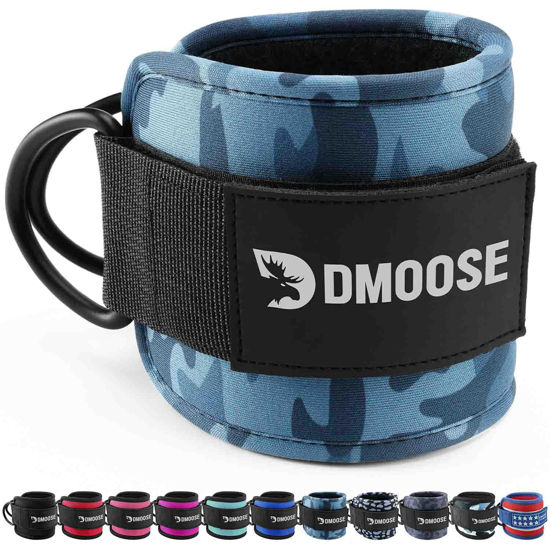 Picture of DMoose Ankle Strap for Cable Machine - One Size Fit with Premium Padding, Glute Kickback Ankle Strap, Ankle Cable Straps for Workout, Booty Workout, Leg Extension, Hip Abductors & Lower Body Exercises