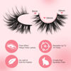 Picture of Newcally Eyelashes False Lashes Wispy Fluffy Eyelashes Mink Natural Look 3D Volume Fake Eye Lashes Pack Cat Eye Strip Reusable Faux Mink Eyelash 14 Pairs