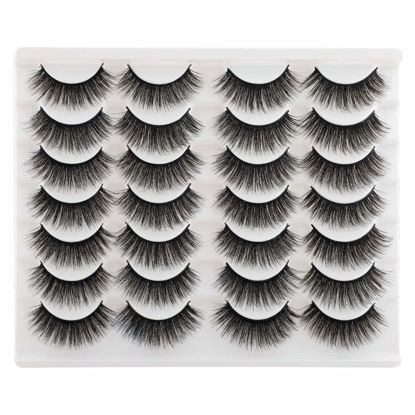 Picture of Newcally Lashes Fake Eyelashes Long Dramatic Thick Volume Faux Mink Eye Lashes 14 Pairs Pack