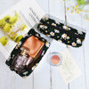 Picture of SOIDRAM Makeup Bag Floral Cosmetic Bag Makeup Pouch 1Pcs Large Capacity Makeup Bags and 1Pcs Makeup Brushes Storage Bag Travel Toiletry Bag Organizer