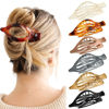 Picture of French Concord Hair Clips Claw - 6Pcs Side Slid Flat Hair Clips for Volume Strong Hold No Slip Grip Hair Claw Clips for Women Girls Thick Thin Hair (Transparent(L:4.6 IN, W:1.97IN))