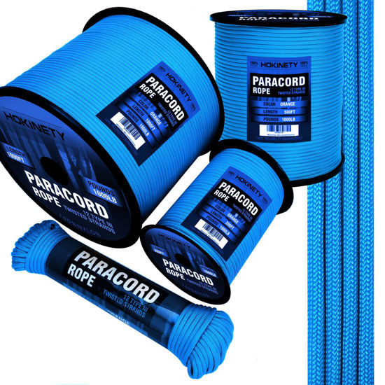 Picture of 1000Ib Paracord Rope - 100ft / 200ft / 500ft / 1000ft 4mm,12 Strand Parachute Spool Cord,para Cord Lanyard for Camping,Hammock,Clothsline,Hiking,Fishing,Survival braceletand Survival