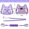 Picture of Toddler Harness Leash + Anti Lost Wrist Link, Accmor Kids Butterfly Harnesses with Children Leashes, Cute Baby Leash Walking Assistant Wristband Strap Tether for Girls Outdoor (Purple)