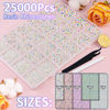 Picture of 25000Pcs Resin Jelly Rhinestones for Crafting, Transparent AB 2-6mm Mixed Sizes Non Hotfix Flatback Gems, Bedazzling Crystal for DIY Crafts Clothing Tumblers Mugs Shoes Fabric Nail Art