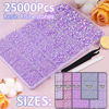 Picture of 25000Pcs Resin Jelly Rhinestones for Crafting, Lavender Purple AB 2-6mm Mixed Sizes Non Hotfix Flatback Gems, Bedazzling Crystal for DIY Crafts Clothing Tumblers Mugs Shoes Fabric Nail Art