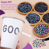 Picture of Resin Jelly Rhinestones for Crafting with B7000 Jewelry Glue, 2 Boxes Purplish Black AB Flatback Crystals with 3Pcs 10ml Glue, Bedazzling Non Hotfix Gems for DIY Tumblers Clothing Shoes Manicure