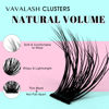 Picture of VAVALASH Lash Clusters 60D+80D Wispy Volume Individual Lashes DIY Eyelash Extensions Individual Cluster Lashes Faux Mink False Lashes DIY Lashes at Home (60D+80D,16-20MIX)