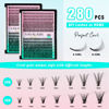 Picture of VAVALASH Individual Cluster Lashes 280 PCS DIY Eyelash Extension Light and Soft Lash Clusters Extensions Faux Mink Slik False Eyelash Easy Lash Extensions DIY at Home (20D+30D-D Curl-10-16mm Mix)