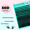 Picture of VAVALASH Lash Clusters 50D-D-0.07-9-16MM DIY Individual Lashes 280 PCS Cluster Lashes 10D 20D 30D 40D 50D C D Curl Volume False Eyelash Extensions DIY Lash Extensions at Home (50D-0.07-D,9-16mm)