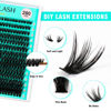 Picture of VAVALASH Lash Clusters 50D-D-0.07-9-16MM DIY Individual Lashes 280 PCS Cluster Lashes 10D 20D 30D 40D 50D C D Curl Volume False Eyelash Extensions DIY Lash Extensions at Home (50D-0.07-D,9-16mm)