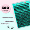 Picture of VAVALASH Lash Clusters 30D-0.07-C-12MM 300Pcs DIY Eyelash Extension 10D 20D 30D 40D 50D Individual Cluster Lashes Faux Mink False Lashes DIY Lash Extensions at Home 300PCS (30D-0.07-C,12MM)