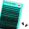 Picture of VAVALASH Lash Clusters 50D-D-0.07-14MM DIY Individual Lashes 280 PCS Cluster Lashes 10D 20D 30D 40D 50D C D Curl Volume False Eyelash Extensions DIY Lash Extensions at Home (50D-0.07-D,14mm)