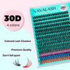 Picture of VAVALASH DIY Lash Extensions 280 PCS 30D Colored Individual Cluster Lashes D Curl Lash Clusters Faux Mink Slik Wispy False Lashes Easy Full Lash Extension DIY at Home (30D-0.07-D-9-16Mix Color)