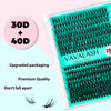 Picture of VAVALASH Lash Clusters 30D+40D-D-10-16MM DIY Individual Lashes 280 PCS Cluster Lashes 10D 20D 30D 40D 50D C D Curl Volume False Eyelash Extensions DIY Lash Extensions at Home (30D+40D-0.07-D,10-16mm)