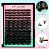 Picture of VAVALASH Individual Cluster Lashes 50D-0.07-D-9-16MIX DIY Eyelash Extension 280 Lash Clusters Faux Mink Slik Individual Lashes Easy Full Lash Extensions DIY at Home (50D-0.07-D-9-16mm Mix)