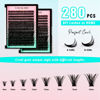 Picture of VAVALASH Individual Cluster Lashes 50D-0.07-D-9-16MIX DIY Eyelash Extension 280 Lash Clusters Faux Mink Slik Individual Lashes Easy Full Lash Extensions DIY at Home (50D-0.07-D-9-16mm Mix)