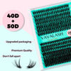 Picture of VAVALASH Lash Clusters 40D+50D-D-10-16MM DIY Individual Lashes 280 PCS Cluster Lashes 10D 20D 30D 40D 50D C D Curl Volume False Eyelash Extensions DIY Lash Extensions at Home (40D+50D-0.07-D,10-16mm)