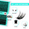 Picture of VAVALASH Lash Clusters 40D+50D-D-10-16MM DIY Individual Lashes 280 PCS Cluster Lashes 10D 20D 30D 40D 50D C D Curl Volume False Eyelash Extensions DIY Lash Extensions at Home (40D+50D-0.07-D,10-16mm)