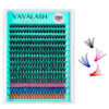 Picture of VAVALASH DIY Lash Extensions 280 PCS 40D Colored Individual Cluster Lashes D Curl Lash Clusters Faux Mink Slik Wispy False Lashes Easy Full Lash Extension DIY at Home (40D-0.07-D-9-16Mix Color)