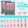 Picture of VAVALASH Individual Cluster Lashes 280 PCS DIY Eyelash Extension Light and Soft Faux Mink Slik Lash Clusters Easy Full Lash Extensions DIY at Home (10D+20D-C Curl-10-16mm Mix)