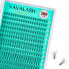 Picture of VAVALASH Lash Clusters 10D-C-0.07-9-16MM DIY Individual Lashes 280 PCS Cluster Lashes 10D 20D 30D 40D 50D C D Curl Volume False Eyelash Extensions DIY Lash Extensions at Home (10D-0.07-C,9-16mm)