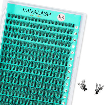 Picture of VAVALASH Lash Clusters 20D-0.07-C-9-16MM 300Pcs DIY Eyelash Extension 10D 20D 30D 40D 50D Individual Cluster Lashes Faux Mink False Lashes DIY Lash Extensions at Home 300PCS (20D-0.07-C,9-16MIX)