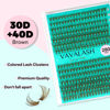 Picture of VAVALASH Brown DIY Lash Extension 30D 40D Individual Cluster Lashes 0.07D-10-16mm Lash Clusters Volume False Eyelash Extensions DIY Lash Extensions at Home （Brown-30D+40D-10-16MM）