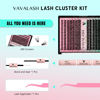 Picture of VAVALASH DIY Lash Extensions Kit Individual Cluster Lashes Kit with 280 Lash Clusters 30D+40D-0.07-D-10-16Mix, Lash Bond and Seal, Lash Applicator for DIY Eyelash Extensions at Home（Kit-30D+40D)