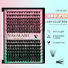 Picture of VAVALASH DIY Lash Extensions Kit Individual Cluster Lashes Kit with 280 Lash Clusters 30D+40D-0.07-D-10-16Mix, Lash Bond and Seal, Lash Applicator for DIY Eyelash Extensions at Home（Kit-30D+40D)