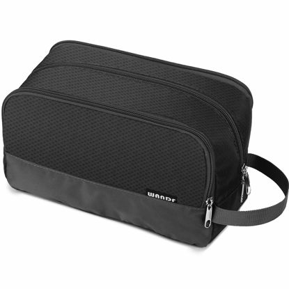 Picture of Toiletry,Shaving Bag for Men Hanging Dopp Kit Water Resistant Small for Traveling (Black)