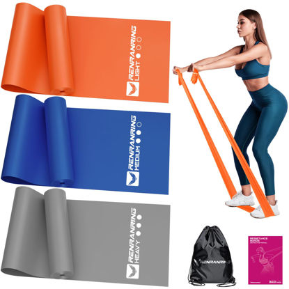 Picture of Resistance Bands for Working Out, Exercise Bands for Physical Therapy, Stretch, Recovery, Pilates, Rehab, Strength Training and Yoga Starter Set