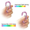 Picture of Sprookber 3" Aluminum Carabiner D Ring, Caribeener Clips, Spring Snap Hook for Keychain Clip, Set of 10 (Pink)