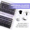 Picture of DIY lash Extension Kit Lash Cluster Kit with 240 PCS C/D Curl12-16mm Mixed,Individual Lashes Eyelash Clusters Lash Band and Seal Cluster Lash Applicator Individual Lashes Kit(30P/40P-D-12-16mm Kit)