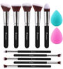 Picture of BEAKEY Professional Makeup Brush Set, Ultimate Glamour Make up Brushes for Eye and Face, Foundation, Eyeshadow, Eye Shadow, Concealer, with 2 Blender Sponge for Flawless Application