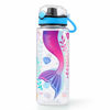 Picture of Cute Water Bottle for School Kids Girls, BPA FREE Tritan & Leak Proof & Easy Clean & Carry Handle, 23oz/ 680ml - Mermaid