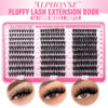 Picture of Lash Clusters Fluffy Lash Extension 10-18mm Wispy Cluster Eyelash Extensions DIY Individual Lashes ALPHONSE Pestañas Pelo a Pelo (40D+50D+60D, 300pcs)