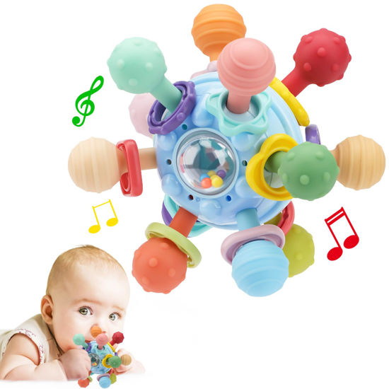 Picture of TOHIBEE Baby Montessori Sensory Toys for 0-6 6-12 Months, Food Grade Teething Toys for Babies 0 3 6 9 12 18 Months, Newborn Infant Learning Developmental Toys Gifts for 1 2 Year Old Boys Girls