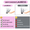 Picture of Eyelash Clusters LAUBESS Cluster Eyelash Extensions 40D Lash Clusters DIY Lash Extension Individual Lashes Natural Cluster Lashes Eyelash Extension at Home (40D-0.07D-12mm)