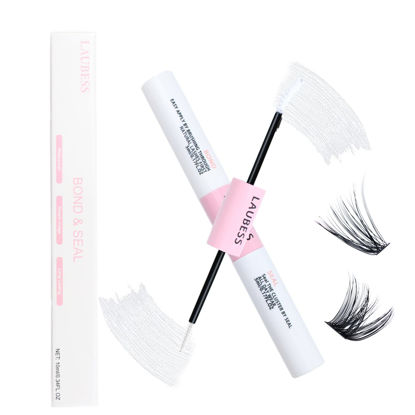 Picture of Lash Bond and Seal Lash Glue for Eyelash Extensions Clear Cluster Lash Glue DIY Lash Extension Glue Individual Lash Glue Long Lasting Eyelash Glue Waterproof Mascara Wand Strong Hold 48-72 Hours.