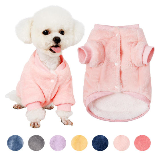 Picture of Dog Sweater, Dog Clothes, Dog Coat, Dog Jacket for Small or Medium Dogs Boy or Girl, Ultra Soft and Warm Cat Pet Sweaters (Pink, Medium)