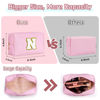 Picture of TOPEAST Gifts for Friends Female Mom, Cute Makeup Bag Small Pink Cosmetic Bag Travel Toiletry Bag, Personalized Birthday Gift for Women Girl, Preppy Travel Stuff For Girls (Letter C)