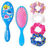 Picture of Baby Shark Hair Accessory Set: 9-inch Regular Detangling Brush, 4 Elastic Hair Ties & Scrunchies for Kids